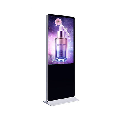 1080P Floor Standing LCD Advertising Display LED Backlight Multiple Languages