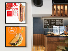 VETO LCD Ultra İnce Yüksek Çözünürlüklü Wifi Asılı Çift Taraflı Ekran Tasarımı