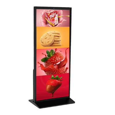 OEM Zemin Kalkan Dijital İşaret 75 Inç Dokunmatik Ekran Kiosk 4K LCD Ekran