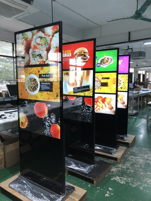 VETO 43-86 Inch Yer Taşımacılığı Sinage Ekranı Wifi Dijital Tabela LCD Reklam Oyuncusu İçerideki Dijital Totem
