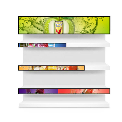 VETO 29 Inch Bar LCD Display For Supermarket Shelves Ultra Wide Stretched Bar Screen HD Reklam Video Oyuncusu