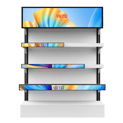 VETO 16.4 inç çubuklu LCD Ekran Ultra Geniş Şerit Raf Reklam Ekranı süpermarket için