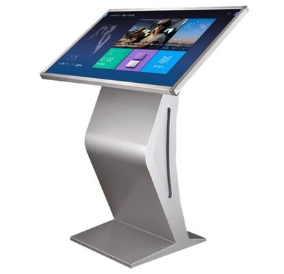 Kalite 4K çözünürlüklü interaktif kiosk 10 nokta IR dokunuş ve 60000 saatlik yaşam süresi dijital işaretleme fabrika