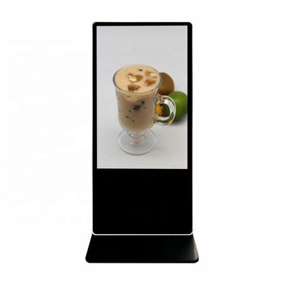 VETO İç mekan Yerde duran LCD reklam ekranı 49 55 65 inç perakende mağazası için dikey 4K etkileşimli dokunmatik işaretleme