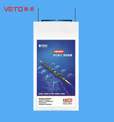 VETO Ultra İnce Asılı Çift Taraflı Dijital Tabela 45 43 55 49 Inç Yüksek Parlaklık LCD Reklam Ekranı