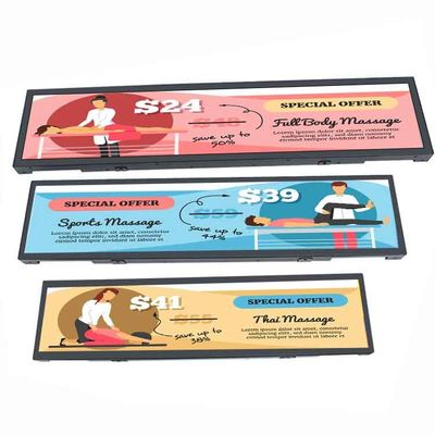 Kalite Özel Boyutlu LCD Raf Kenarı Ekranı, Kapalı Dijital Tabela Reklam Oyuncu fabrika