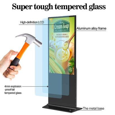 Free CMS Vertical LCD advertising player Indoor Totem 55 Inch For Retail Stores